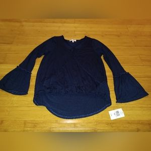 moa moa renaissance bell sleeve top size large NWT.
